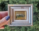 MICUT TABLOU MINIATURAL CU IMAGINE METALICA TEHNICA SERIGRAFIEI