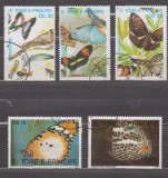 A12 S5 4 - Timbre foarte vechi - Sao Tome e Principe - fluturi, Fauna, Stampilat