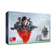 Consola Microsoft Xbox One X 1Tb Editie Limitata Gears 5 Gri Crimson Omen And Gears 5 Ultimate Edition foto