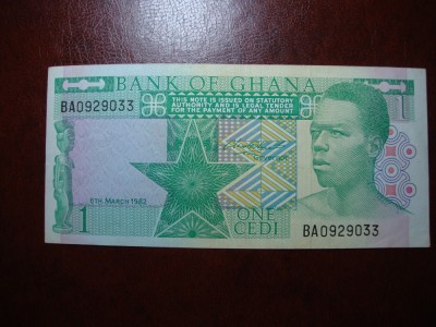GHANA 1 CEDI 1979 EXCELENTA foto
