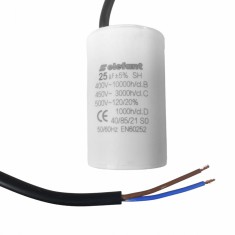 Condensator cu fire CBB60 25&amp;micro;F 45x72mm 450V, Elefant Innovative ReliableTools foto