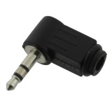 Conector jack 3,5mm, stereo, tata, cotit, pe cablu, 337202