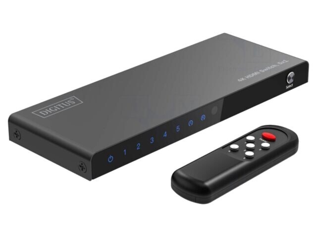 Switch HDMI 2.0 DIGITUS HDCP 2.2 5 porturi, negru
