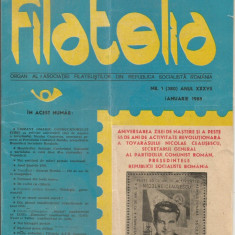 revista-FILATELIA pe anul 1988-contine Nr 1,9,10,11,12