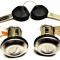 Set yale inchidere Mitsubishi L200, 11.001-10.2005, cu 2 butuci blocare usa, fata, stanga/dreapta, YE05506A,