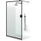 Paravan dus walk-in Aqua Class &reg; Black, model Frame negru, sticla clara, securizata, 90x195 cm