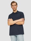 Tricou polo din bumbac, barbati, croiala Regular Fit, Bleumarin inchis, S