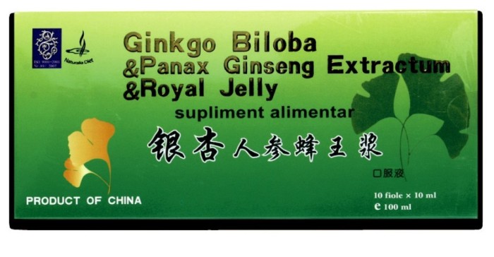 Ginkgo Biloba, Ginseng & Royal Jelly, 10fl*10ml, Naturalia Diet Ginkgo Biloba, Ginseng & Royal Jelly, 10fl*10ml, Naturalia Diet