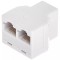 Adaptor 8P8C mama 2 x 8P8C mama Alb Pentru Conectarea a Doua Cabluri RJ45
