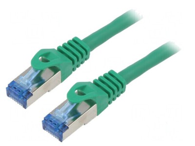 Cabluri patch S/FTP 6a CCA LSZH verde 5m 26AWG foto