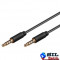 Cablu audio 4p 3.5mm stereo tata - 3.5mm stereo tata 1m