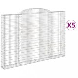 Cumpara ieftin Cosuri gabion arcuite, 5 buc. 300x30x200/220 cm fier galvanizat