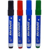 Cumpara ieftin Set 4 markere pentru tabla magnetica whiteboard, uscare rapida, varf rotund 2 mm, multicolor , ideale pentru scoala, birou si prezentari