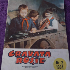 revista CRAVATA ROSIE 1964,revista veche pionieri,revista colectionari/epoca,nr2