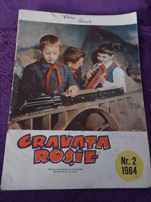 revista CRAVATA ROSIE 1964,revista veche pionieri,revista colectionari/epoca,nr2 foto