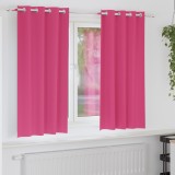 vidaXL Perdele cu perdele 2 pcs Roz intens 175 x 140 cm Poliester