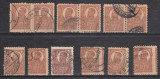 1920/22 LP 72 FERDINAND VALOAREA 15 BANI VARIETATE CULOARE DANTELURA EROARE, Stampilat