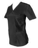 Halat Medical Pe Stil, Negru cu Elastan, Model Classic - 3XL