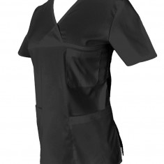 Halat Medical Pe Stil, Negru cu Elastan, Model Classic - 2XL