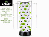 Turn Hydroponic pentru irigare plante cu 80 de spatii +lumina speciala, ABS, alb