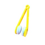 Cumpara ieftin Instrument cu 2 capete din microfibra pentru curatarea si intretinerea lentilelor de ochelari, 7&times;2 cm, Galben