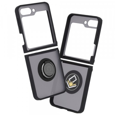 Husa pentru Samsung Galaxy Z Flip5 F731, Techsuit, Glinth, Neagra foto