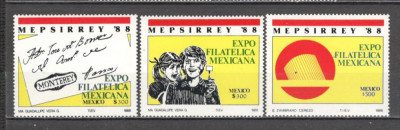 Mexic.1988 Expozitia filatelica MEPSIRREY GZ.87 foto