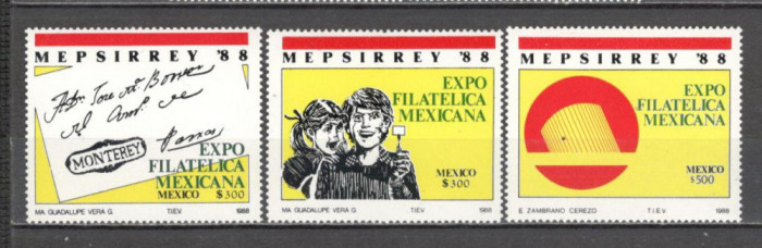Mexic.1988 Expozitia filatelica MEPSIRREY GZ.87