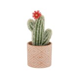 Ghiveci decorativ cu Cactus artificial, 25 cm, ATU-082047, Oem