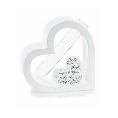 Vaza flori lemn multicolor Inima cm 12 x 3,5 x 12 H
