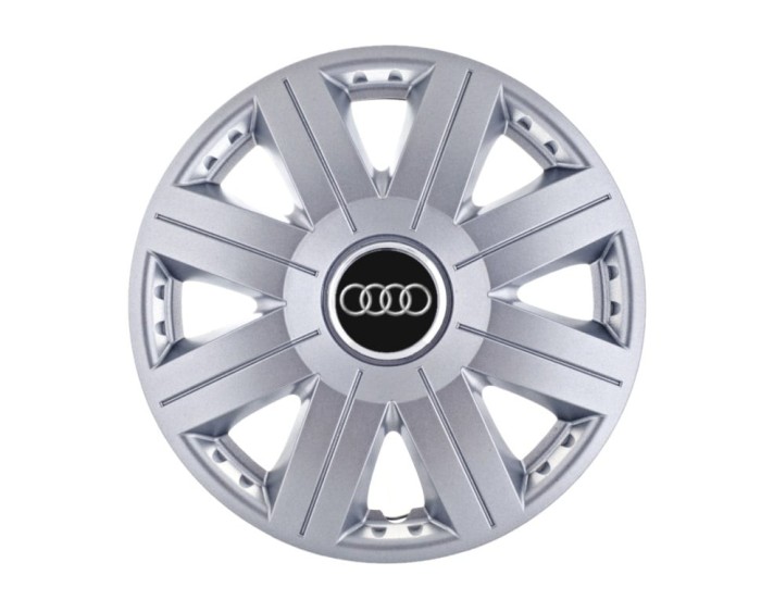 Set 4 capace roti Cosmos cromat R15, pentru gama auto Audi