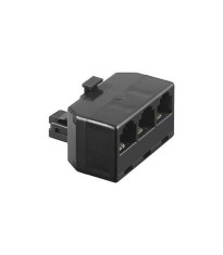Adaptor RJ11 tata la 3x RJ11 mama negru Goobay foto