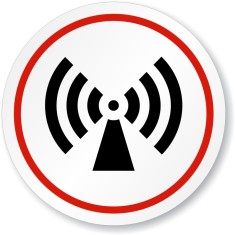 Eticheta de radiații neionizante foto
