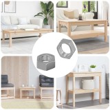 vidaXL Piuliță hexagonală 2 pcs Argintiu M6 Metal 864466