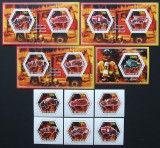 R.DU TCHAD-MASINI DE POMPIERI-SET 6 V.+4 S/Sh.NEOBLITERATE-DANTELATE-MNH** - EP 084, Africa, Transporturi
