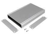 Carcasă Aluminiu Gri cu Panou AKG 105mm x 160mm x 22mm