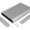Carcasa Aluminiu Gri cu Panou AKG 105mm x 160mm x 22mm