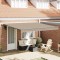 vidaXL Plasă Retractabilă Bej 400 x 350 cm