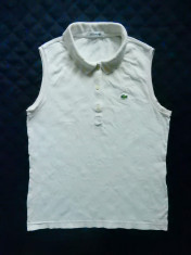 Tricou Lacoste. Marime 40: 44 cm bust, 58 cm lungime, 33 cm intre umeri; ca nou foto