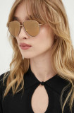 AllSaints ochelari de soare femei, culoarea auriu, ALS700382958