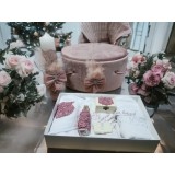 Set complet cu Trusou Botez + Cutie Buretata pentru hainute + Lumanare - TB923