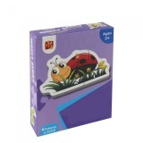 Puzzle Educational Insecte pentru Copii &ndash; Set cu 6 Modele Colorate, +3 Ani