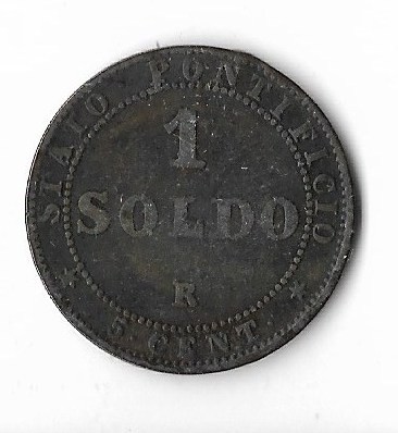 Moneda 1 soldo 1867 - Vatican foto