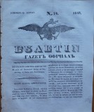 Ziarul Buletin, gazeta oficiala a Principatului Valahiei, nr. 74, 1843