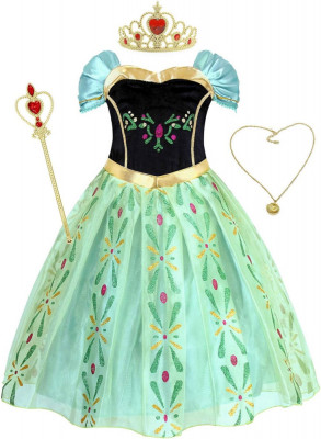 ABarley Princess Dress for Girls Dress up Costumes Rochie de incoronare de Hallo foto