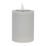 Cumpara ieftin Lumanare ceara gri cu led &Oslash; 8x13 cm