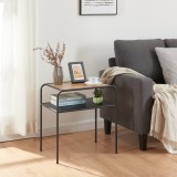 Masuta Kr&oslash;dsherad 55x51x36cm negru/efect lemn stejar [en.casa] HausGarden Leisure