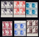 ROMANIA 1940 LP 139 REGELE CAROL II - 10 ANI DE DOMNIE BLOCURI DE 4 TIMBRE MNH, Nestampilat