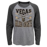 Vegas Golden Knights tricou cu măneci lungi pentru copii Cross Stick Ls Triblend Raglan - Dětsk&eacute; XL (13 - 15 let)