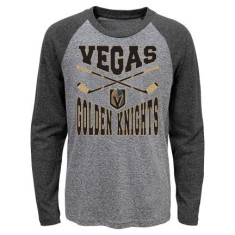 Vegas Golden Knights tricou cu măneci lungi pentru copii Cross Stick Ls Triblend Raglan - Dětsk&eacute; L (11 - 12 let)